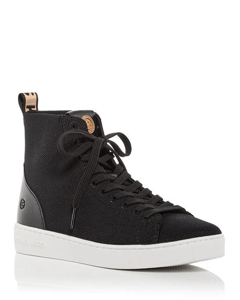 cheap michael kors high tops|michael kors knit sneakers.